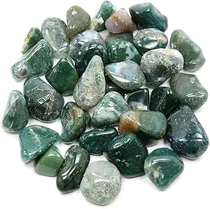 Pachamama Essentials Moss Agate Tumbled - Healing Stone 20-25mm (1)