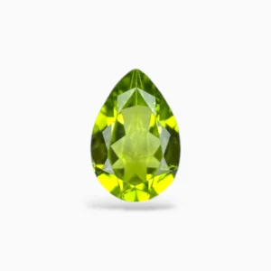 Natural Peridot Pear Stone 5.30 Carats 14 X 10 mm 10 X 6.8 mm